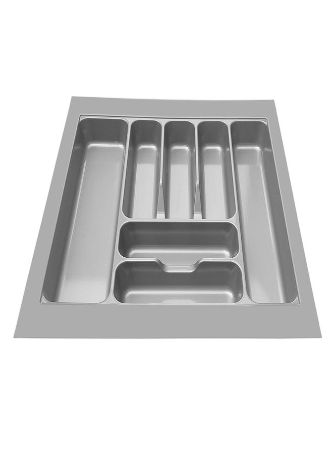 KEEPWELL Cutlery tray for kitchen drawer Flatware organizer Cutlery organizer tray for modular kitchen basket (Grey, 21X19 Inch) - Image 2